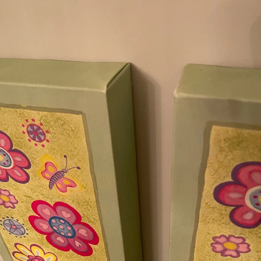 Girls bedroom decor - set of 2 paintings - Picture 3 of 4